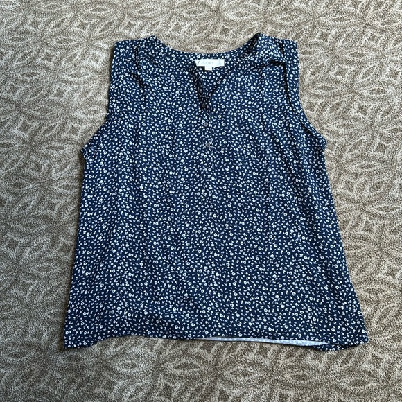 Loft Sleeveless Mixed Media Shell - Picture 1 of 3